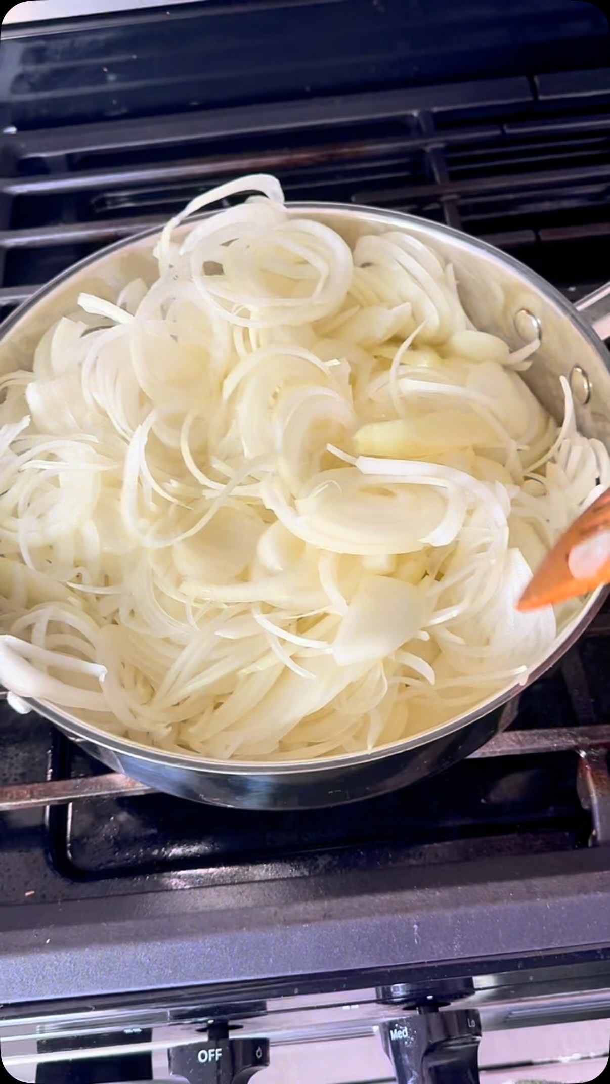 Caramelized onions prepared from scratch for Second Spoon catered meals