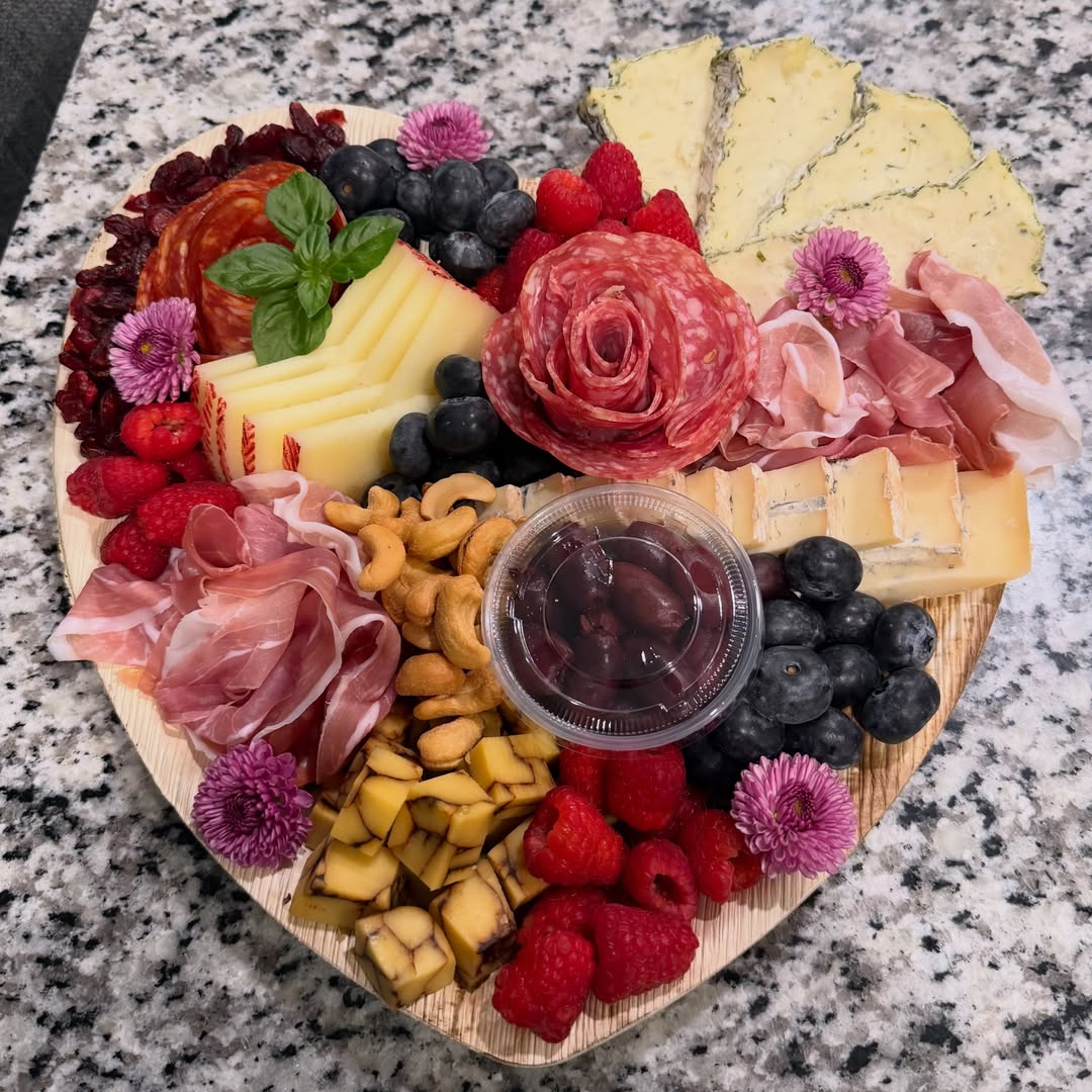 Charcuterie board with fruit, cheeses and cured meats prepared by The Second Spoon Catering Co.